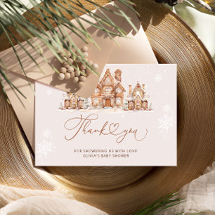 Winterkerstfeest Baby shower Hartelijk dank Kaart