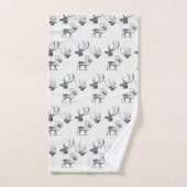 Winterkerstfeest  Der Head Antlers Patroon Bad Handdoek (Handdoek)