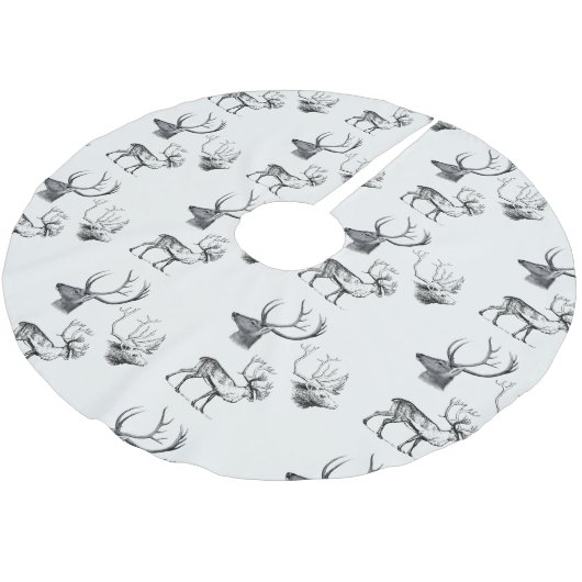 Winterkerstfeest  Der Head Antlers Patroon Kerstboom Rok (Gekanteld)