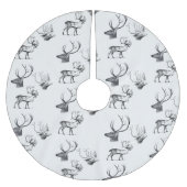 Winterkerstfeest  Der Head Antlers Patroon Kerstboom Rok (Voorkant)