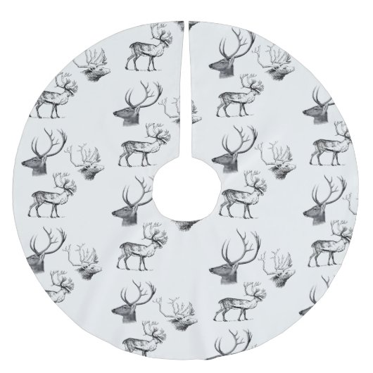 Winterkerstfeest  Der Head Antlers Patroon Kerstboom Rok (Voorkant)