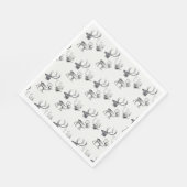 Winterkerstfeest  Der Head Antlers Patroon Servet (Hoek)