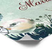 winterkerstfeest eten drink trouwbord bruiloft poster (Hoek)