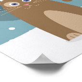 Winterkerstfeest feestdagen santa kattevoer poster (Hoek)