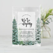 winterkerstfeest met de knot eloponnage kaart (Staand voorkant)