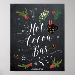 winterkerstfeest met hete cacaobaron holly poster