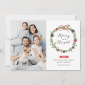 Winterkerstfeestdag fotokaarten feestdagenkaart (Voorkant)