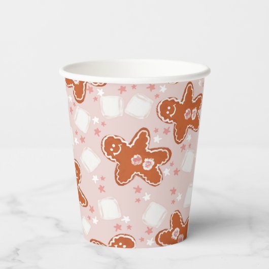 Winterkerstfeestdag Papieren Bekers (Achterkant)