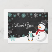 Winterkerstfeestdag Snowflake Dank je wel Bedankkaart (Voorkant / Achterkant)