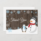 Winterkerstfeestdag Snowflake Dank je wel Bedankkaart (Voorkant / Achterkant)
