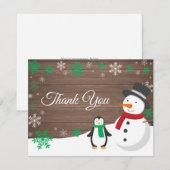 Winterkerstfeestdag Snowflake Dank je wel Bedankkaart (Voorkant / Achterkant)
