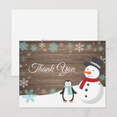 Winterkerstfeestdag Snowflake Dank je wel Bedankkaart (Voorkant / Achterkant)