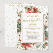 Winterkerstfeestdag uitnodiging voor de opwarming  (Voorkant / Achterkant)