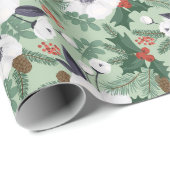 Winterkerstflessenpatroon Cadeaupapier (Rol Hoek)