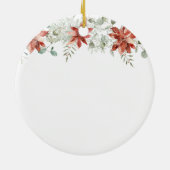 WinterkerstFloral in liefdevol geheugen van pap Keramisch Ornament (Achterkant)