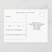 winterkerstfloralen bruiloft rsvp briefkaart (Achterkant)