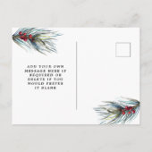 Winterkerstfoto Bewaar de datum briefkaart (Achterkant)