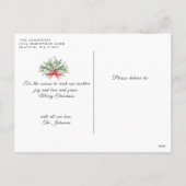 Winterkerstfoto Feestdagenkaart (Achterkant)