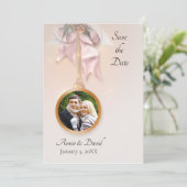  Winterkerstfoto Save the Date Kaart (Staand voorkant)