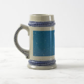 Winterkerstgrijs/blauw 18 oz Stein Bierpul (Links)