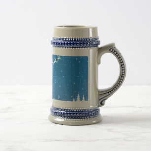 Winterkerstgrijs/blauw 18 oz Stein Bierpul