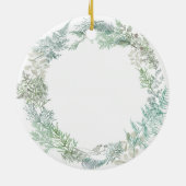 Winterkerstgroen ter nagedachtenis aan papa keramisch ornament (Achterkant)