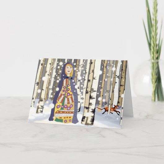 Winterkerstkaart Feestdagen Kaart (Voorkant)