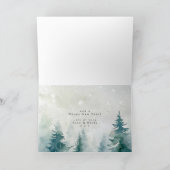 winterkerstkaart met sneeuw kaart (Binnen)