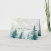 winterkerstkaart met sneeuw kaart (Voorkant)