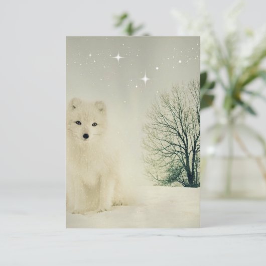 Winterkerstkaarten Bedankkaart (Staand voorkant)