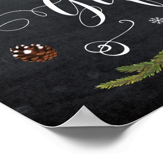 winterkerstkaarten en cadeaubonnen ondertekenen br poster (Hoek)