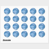 Winterkerstkaarten Roos Envelopzegel Ronde Sticker (Vel)