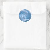 Winterkerstkaarten Roos Envelopzegel Ronde Sticker (Tas)