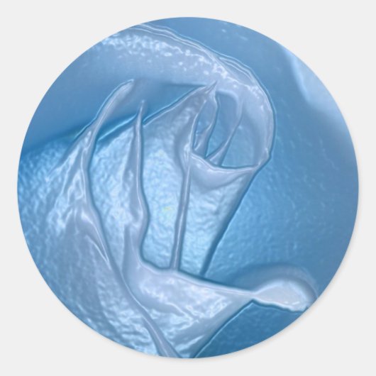 Winterkerstkaarten Roos Envelopzegel Ronde Sticker (Voorkant)