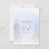 Winterkerstkatoensneeuw Baby shower Dank je wel Bedankkaart (Achterkant)