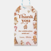 Winterkerstkoekje Verjaardagsfeestje Cadeau Label Cadeaulabel (Voorkant)