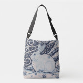 Winterkerstkonijn Blauwe marinevis Tas Purse (Voorkant)