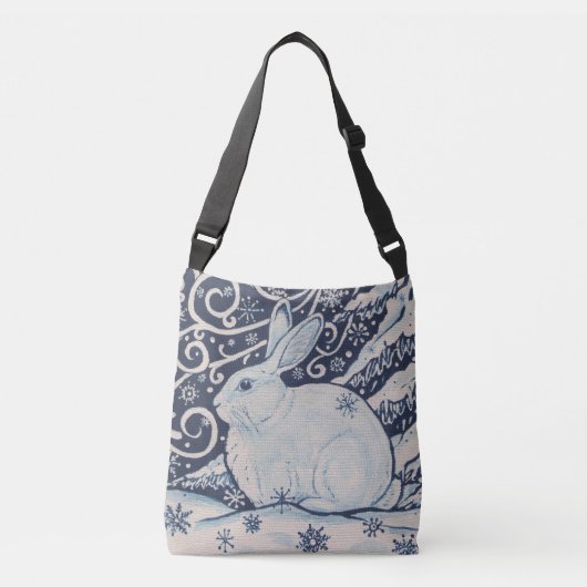 Winterkerstkonijn Blauwe marinevis Tas Purse (Voorkant)