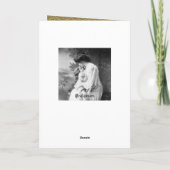  winterkerstman in Golden Sleigh Feestdagen Kaart (Achterkant)