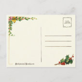  winterkerstman in Golden Sleigh Feestdagenkaart (Achterkant)