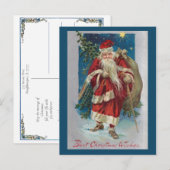 winterkerstman met Cadeaus Briefkaart (Voorkant / Achterkant)