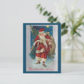 winterkerstman met Cadeaus Briefkaart (Staand voorkant)