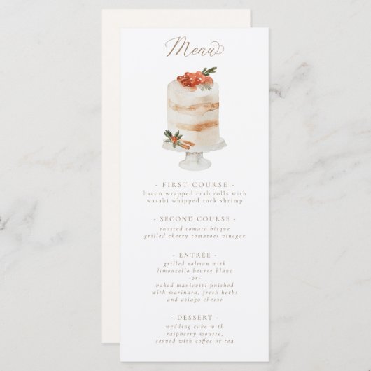 Winterkerstmanke Menu (Voorkant / Achterkant)