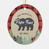 Winterkerstmis als Ornament van het Papa-Beer (Links)