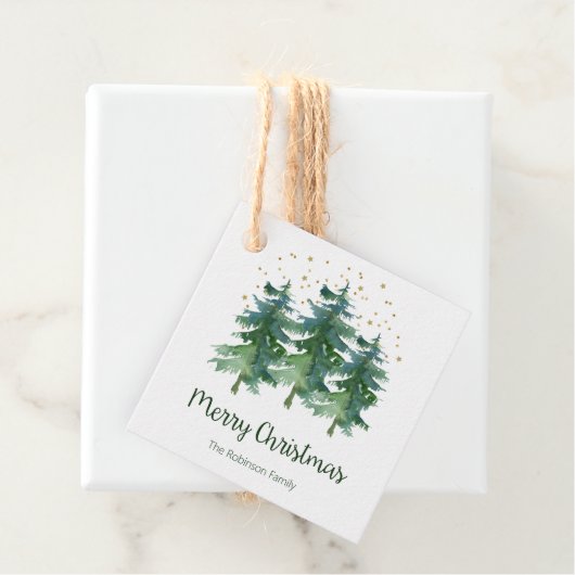 Winterkerstmis Bedankjes Labels (In situ)