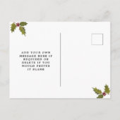 Winterkerstmis Bewaar de datum Foto briefkaart (Achterkant)