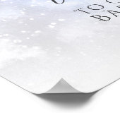 WinterKerstmis Het is koud buiten Baby shower. Poster (Hoek)