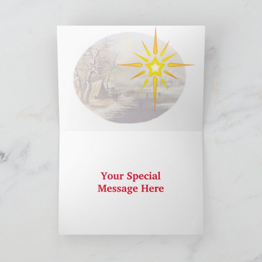 Winterkerstmis Kaart (Binnen)