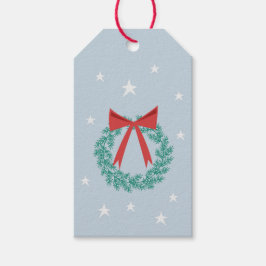 Winterkerstmis met Boog Retro geïnspireerd Cadeaulabel