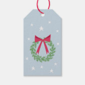 Winterkerstmis met Boog Retro geïnspireerd Cadeaulabel (Voorkant)